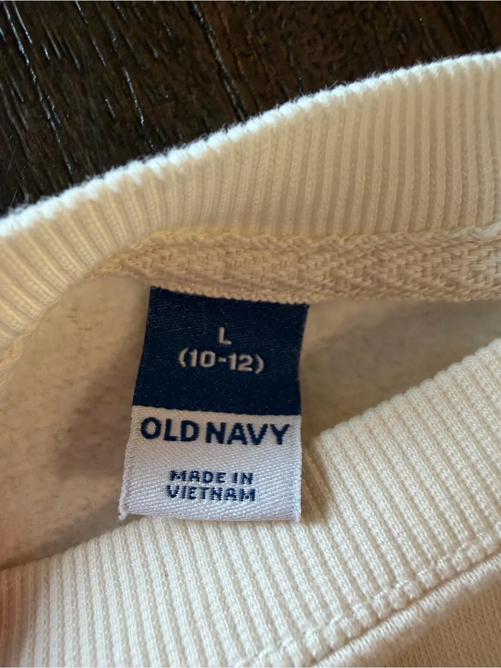 Old Navy White Sweatshirt with Pink, Mint & Lavender Hearts